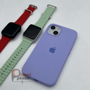 کاور سیلیکونی iphone 14  به همراه بند اوشن مناسب برای Apple watch seri 7 /8 45mm